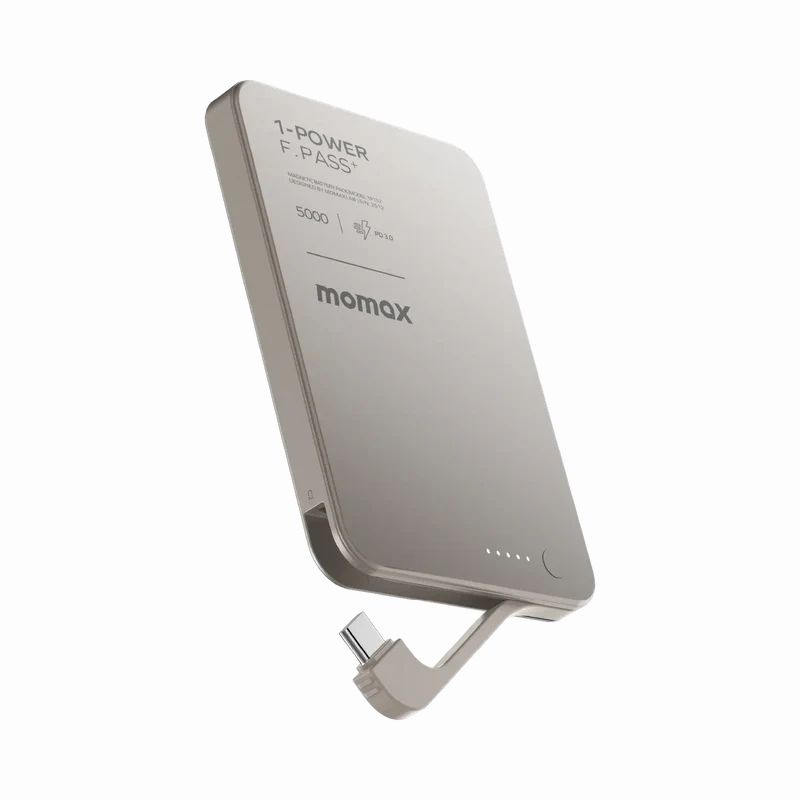 Momax 1-Power F.Pass⁺ 5000mAh Magnetic Battery Pack with Built-in Cable